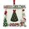 2.25" x 2.25" Silver, Red & Green Baby's 1st Christmas 2025 Ornament Frame by Studio Décor®